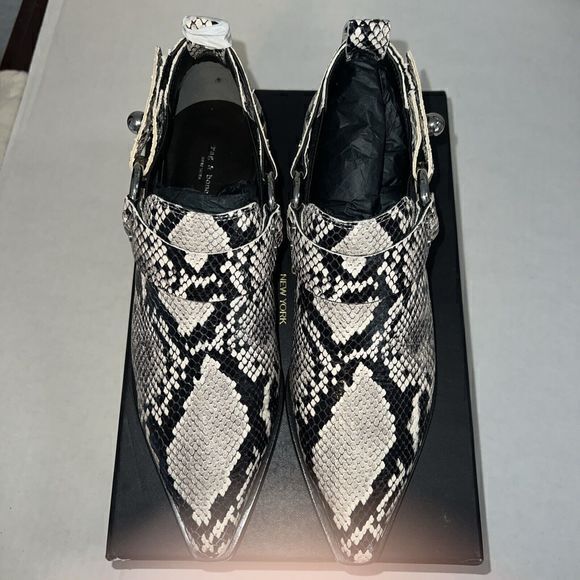 Rag & Bone Westin Harness Bootie Black/White Sz 9 (39 EU) MSRP $550- New In Box - Picture 2 of 10